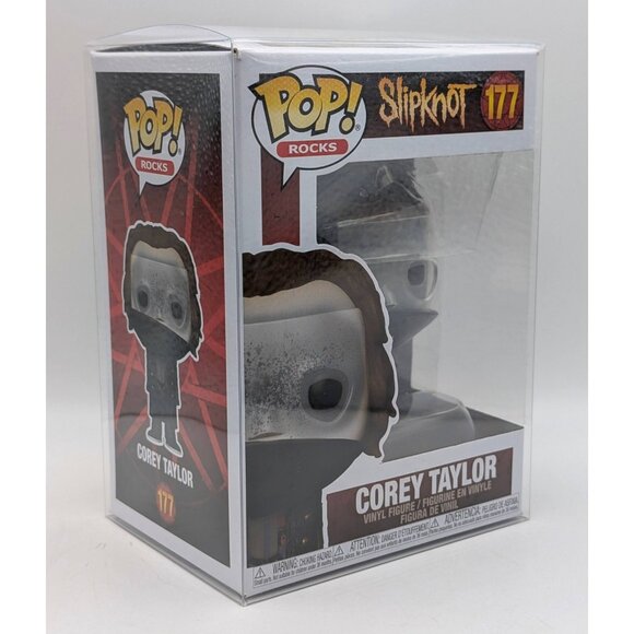 Slipknot Corey Taylor #177 Funko Pop! Rocks Heavy Metal Vaulted + Protector Box - Picture 1 of 4